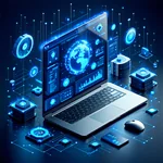 Biểu tượng công nghệ, dữ liệu, hệ thống quản lý đại lý