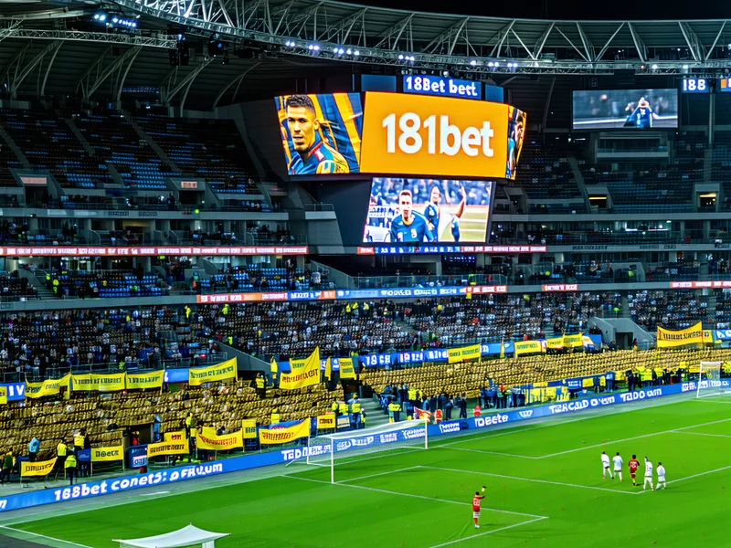 Hình ảnh đại diện cho sự hợp tác giữa 181BET và một câu lạc bộ thể thao nổi tiếng, thể hiện sự tài trợ và quảng bá thương hiệu