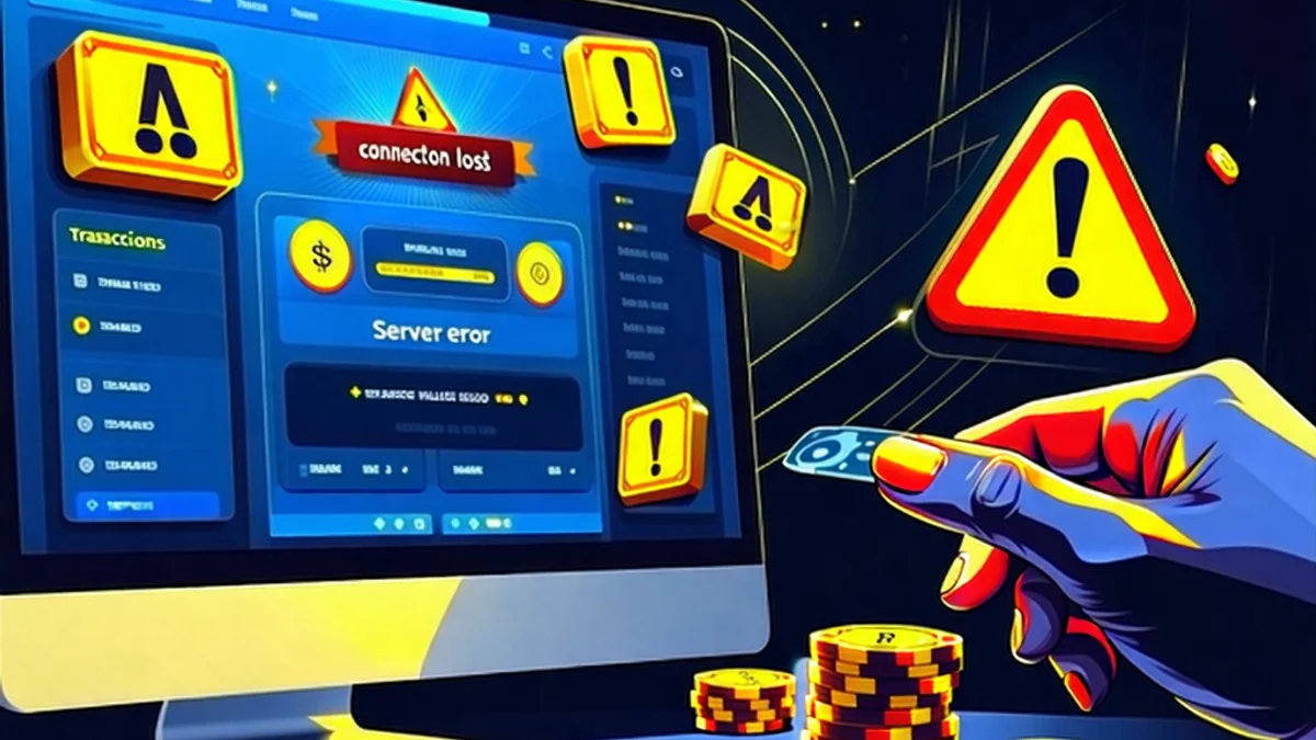 Hình ảnh minh họa các vấn đề kỹ thuật phổ biến như màn hình lỗi, kết nối chậm, biểu tượng khóa tài khoản, thể hiện sự cần thiết của hỗ trợ từ 181BET Việt Nam