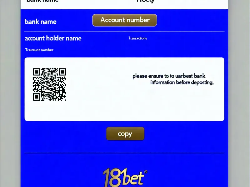Minh họa bước 3 nạp tiền vào 181BET: Lấy thông tin tài khoản ngân hàng của nhà cái