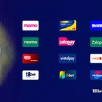 Biểu tượng ví điện tử phổ biến như MoMo, ZaloPay, được 181BET Vietnam chấp nhận