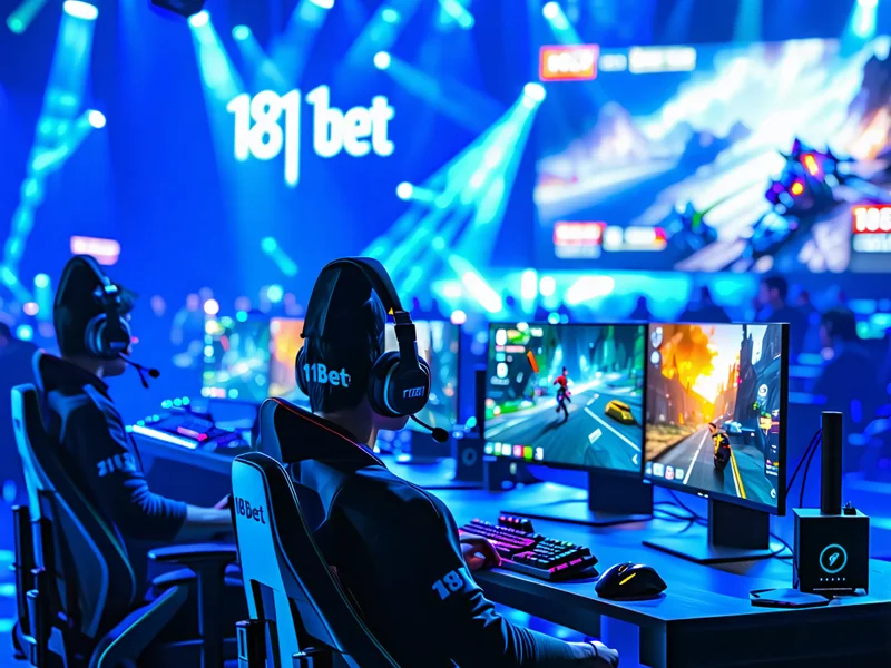 Hình ảnh một giải đấu eSports sôi động, game thủ tập trung thi đấu trên màn hình lớn, ánh sáng rực rỡ, tượng trưng cho thế giới cá cược eSports đang phát triển mạnh mẽ tại 181BET
