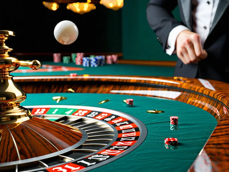 Bàn Roulette trực tuyến với bánh xe quay và người chia bài