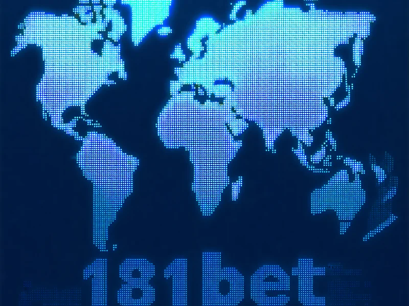 Bản đồ thế giới với các biểu tượng giải đấu bóng đá, logo 181BET