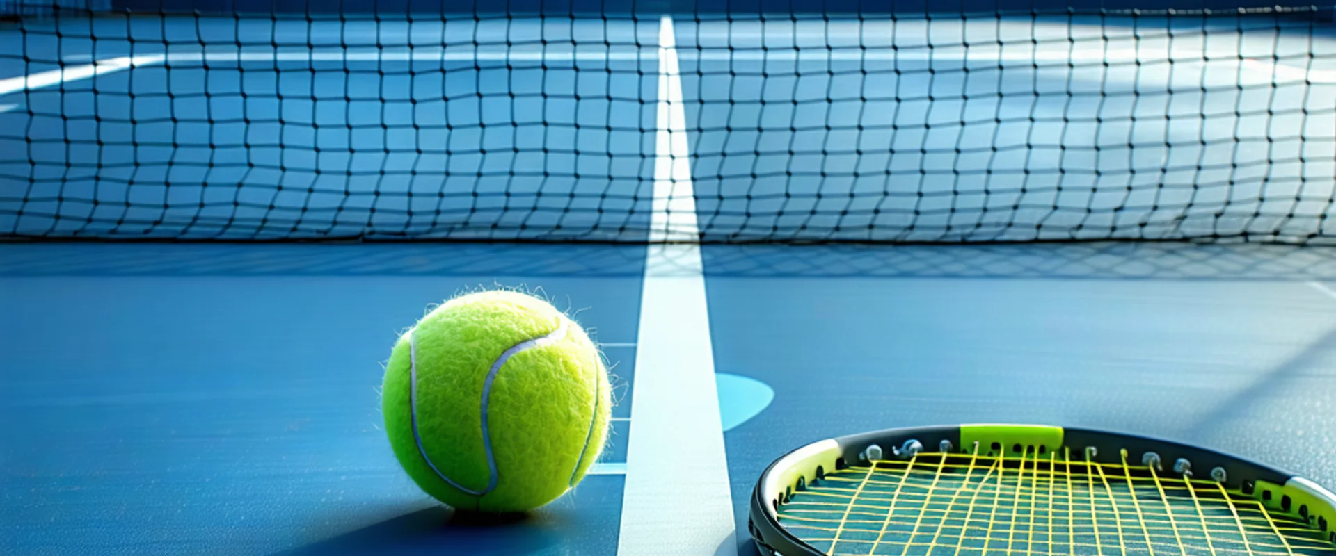Hình ảnh sân tennis với bóng và vợt, biểu tượng của phân tích tỷ lệ cược tennis tại 181BET Việt Nam