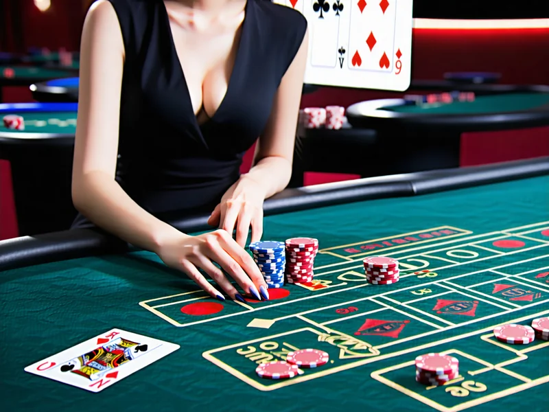 Bàn chơi Baccarat trực tuyến với người chia bài chuyên nghiệp và chip cược