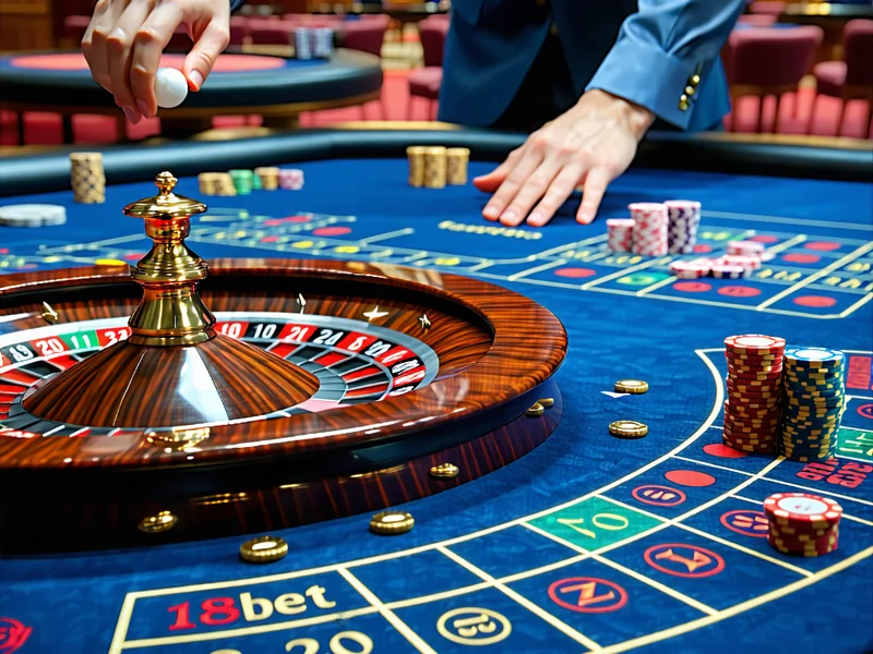 Bàn chơi Roulette trực tuyến với bánh xe quay và các ô cược