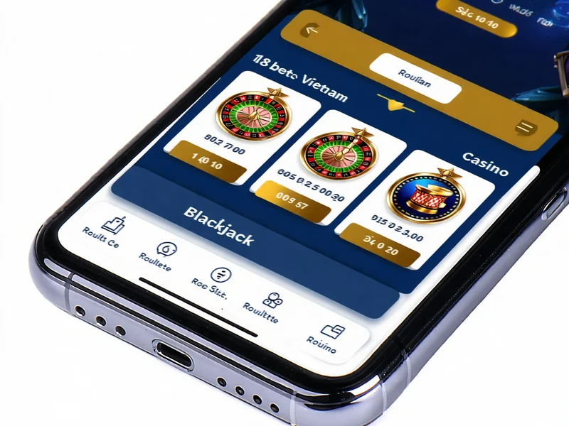 Giao diện ứng dụng di động 181BET Vietnam hiển thị các trò chơi sòng bạc trên điện thoại thông minh