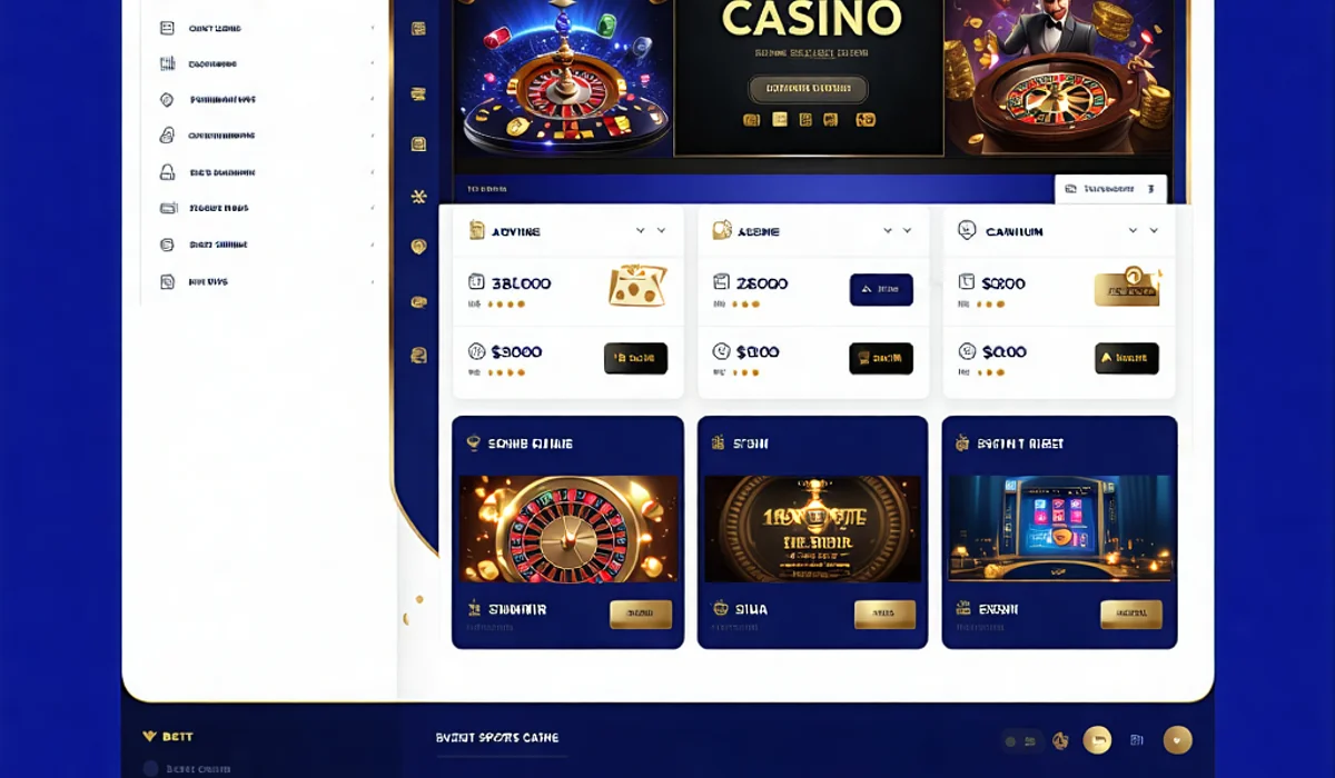 Giao diện nền tảng sòng bạc trực tuyến 181BET với nhiều trò chơi và tính năng