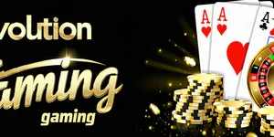 Logo của Evolution Gaming, nhà cung cấp hàng đầu về sòng bạc trực tiếp, hợp tác với 181BET.