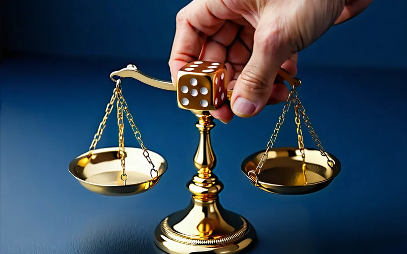 Hình ảnh biểu tượng cá cược có trách nhiệm, nhấn mạnh sự cân bằng và kiểm soát trong hoạt động cá cược.