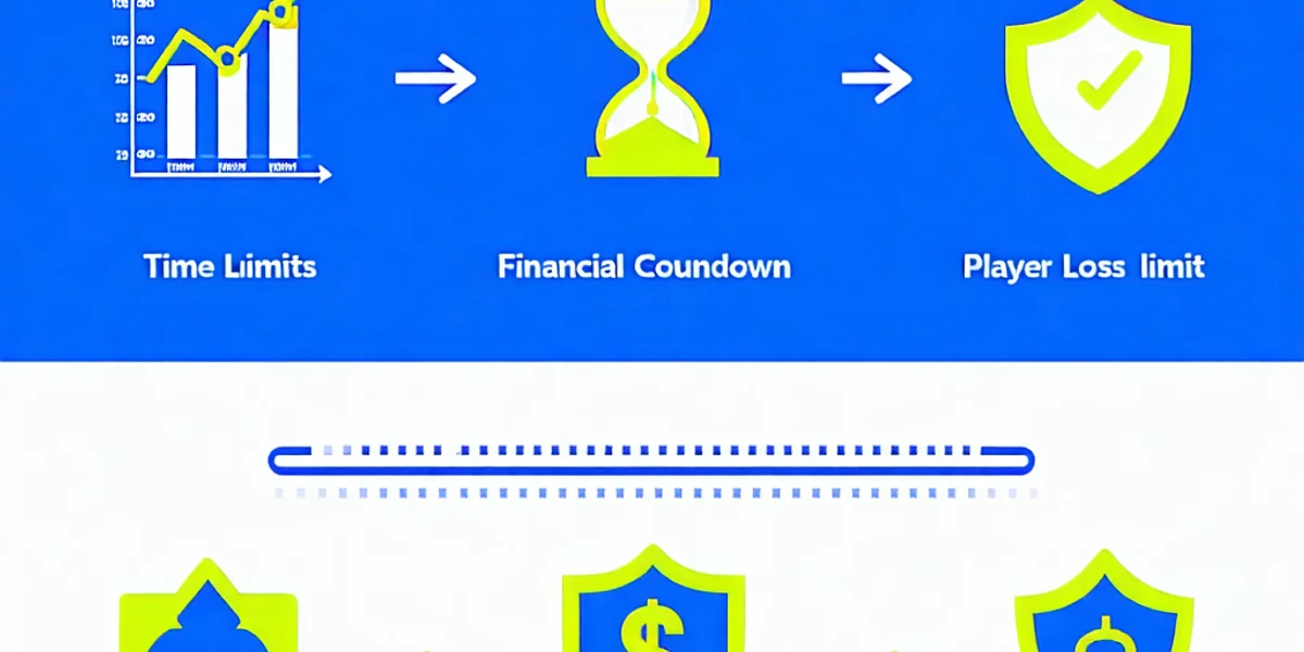 Hình ảnh minh họa các công cụ cá cược có trách nhiệm, như đồng hồ, biểu đồ tài chính và lá chắn, của 181BET