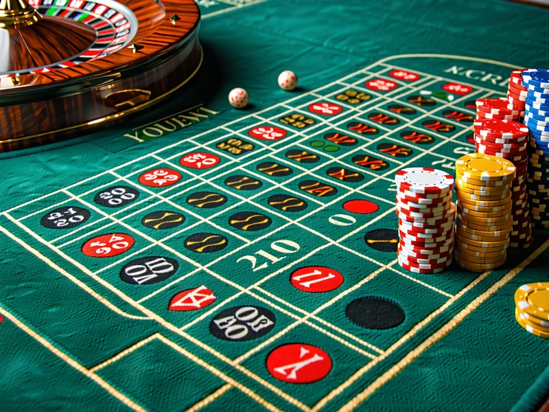 Bàn chơi Roulette trực tuyến với các con số và chip cược tại 181BET Vietnam