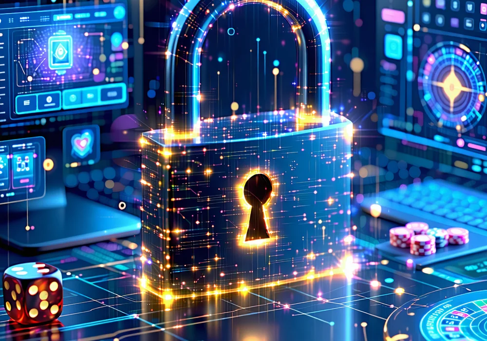 Đồ họa nền tảng an toàn của 181BET, biểu tượng khóa bảo mật và kết nối kỹ thuật số