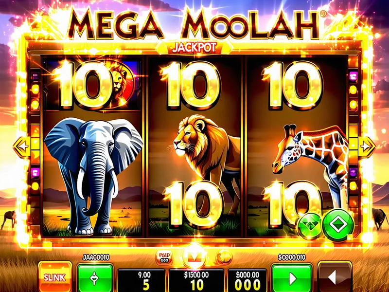 Trò chơi Slot 'Mega Moolah' với chủ đề động vật hoang dã và giải độc đắc khổng lồ