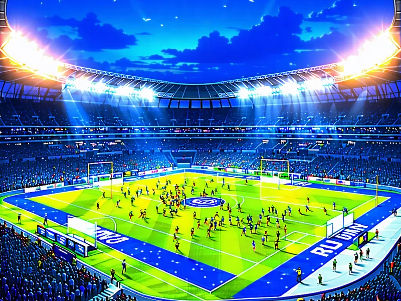 Cảnh tượng sân vận động bóng đá với biểu tượng hoàn trả 181BET Vietnam nổi bật, tượng trưng cho hoàn trả cược thể thao
