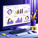 Biểu tượng hệ thống báo cáo và phân tích hiệu quả