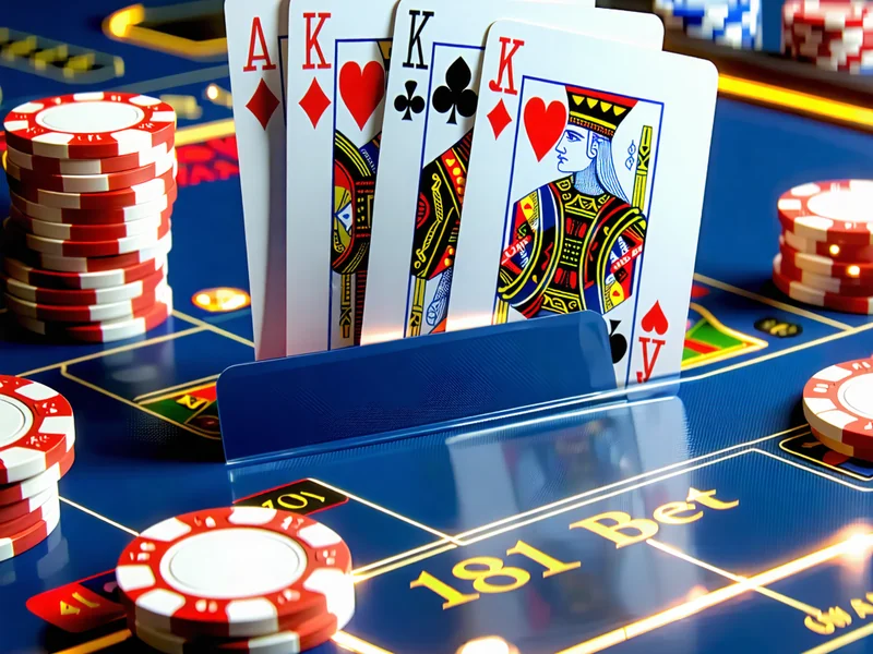 Bàn chơi Poker điện tử với các quân bài và chip ảo