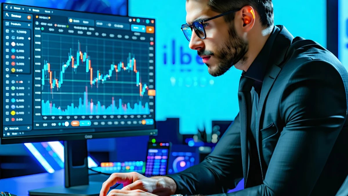 Hình ảnh một người đang tập trung giải quyết vấn đề kỹ thuật trên máy tính, sử dụng các công cụ và hướng dẫn từ 181BET Việt Nam, với ánh sáng vàng nổi bật trên nền xanh đậm