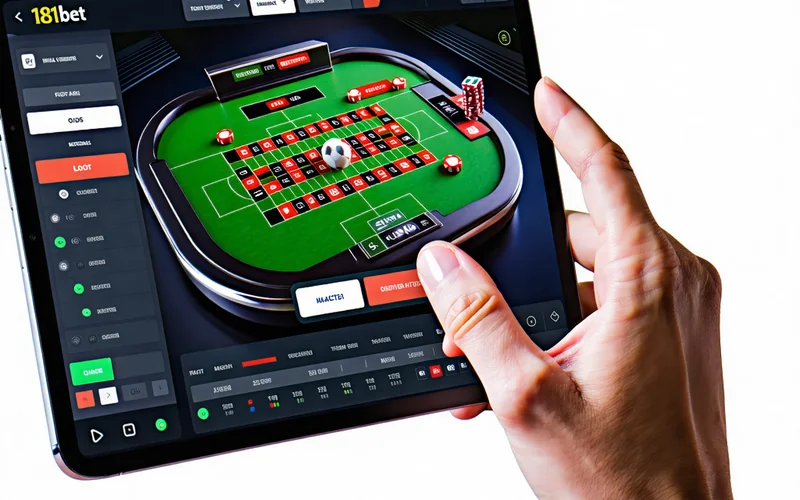 Hình ảnh minh họa trải nghiệm người dùng đẳng cấp tại 181BET, với giao diện hiện đại, người chơi tương tác mượt mà trên các thiết bị, thể hiện sự an toàn và công bằng trong môi trường cá cược trực tuyến.
