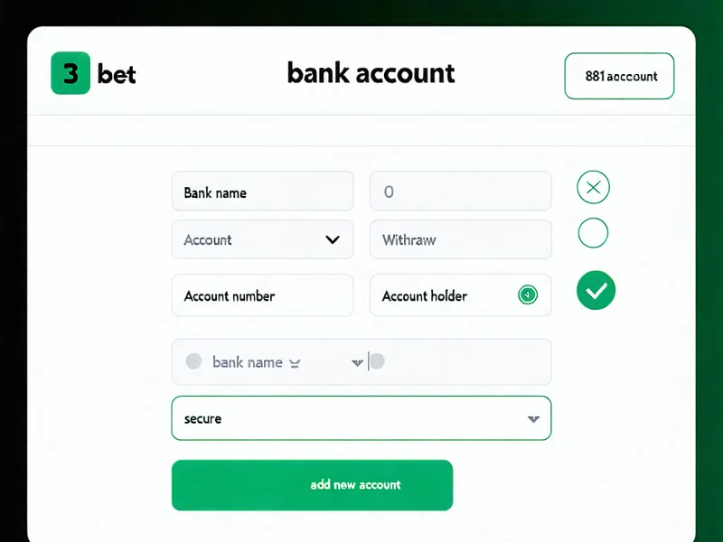 Minh họa bước 2 rút tiền từ 181BET: Chọn hoặc thêm tài khoản ngân hàng