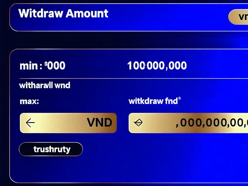 Minh họa bước 3 rút tiền từ 181BET: Nhập số tiền muốn rút